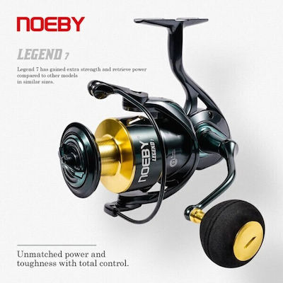 Noeby Legend Left Handed Fishing Reel for Casting, Eging, Inchiku, Jigging, Shore Jigging, Spinning, Surf Casting, Vertical and Trolling με Αμφιδέξιο Χερούλι