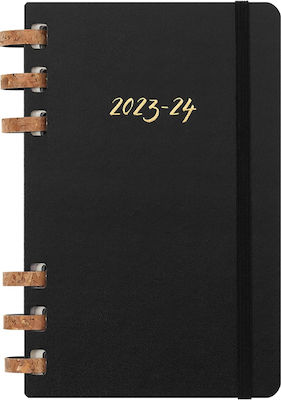 Moleskine Academic Spiral Planner Agenda 2023 / 2024 Black 13x21cm