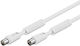 Northbatt Καλώδιο Κεραίας Coax male - Coax female Λευκό 1.5m (03.003.0161)