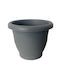Cyclops Pot Plastic Charcoal 33x33cm.