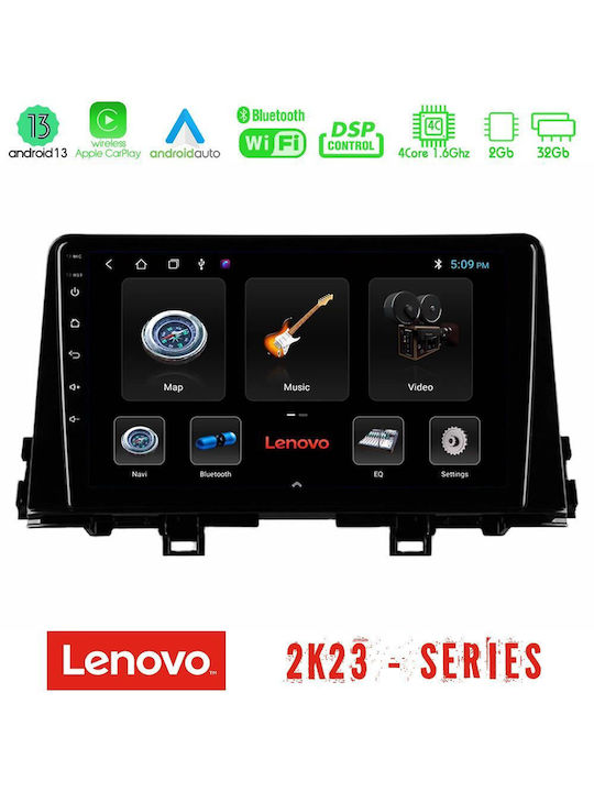 Lenovo Sistem Audio Auto pentru Kia Picanto 2017-2021 (Bluetooth/USB/WiFi/GPS/Android-Auto) cu Ecran Tactil 9"