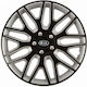 Versaco Car Hubcap Set Dakar Nc with Kia Emblem 14" 4pcs Black