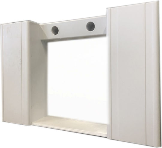 Bega Plast 4503005550000 Ορθογώνιος από Πλαστικό με Ράφι & Υποδοχή Λαμπτήρα 60x40cm Λευκός