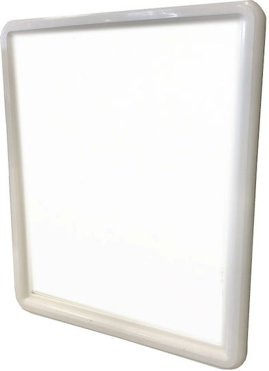Bega Plast Oglindă de Baie Dreptunghiulară din Plastic 53x63cm Alb