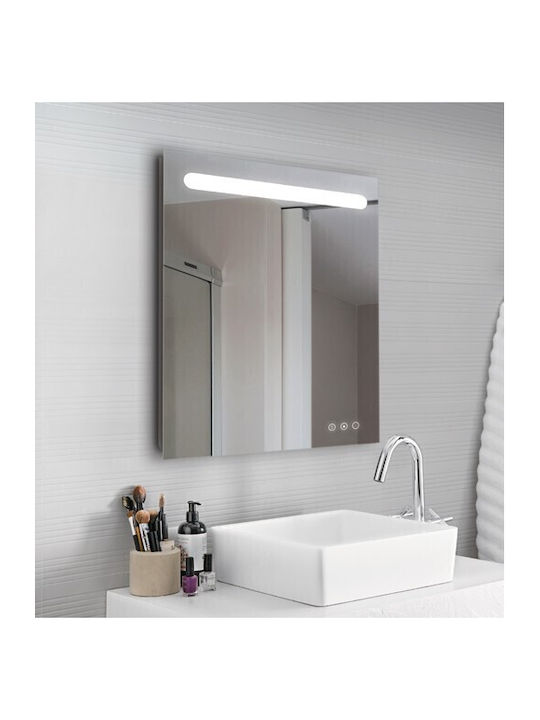 Ebir Iluminacion Rectangular Bathroom Mirror Led Touch with Shelf