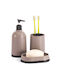 Cyclops Plastic Bathroom Accessory Set Taupe 3pcs