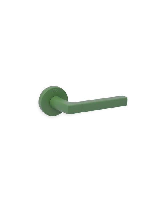 Convex Lever Middle Door with Rosette 2095 Pair Green