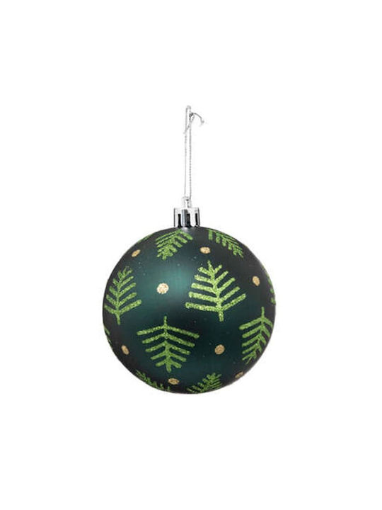 Hanging Ball Ornament Plastic Green