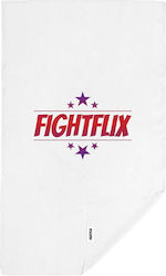 FightFlix Beach Towel White