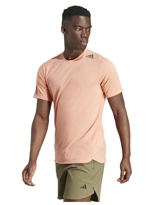 Adidas M D4t Men's Short Sleeve Blouse Pink