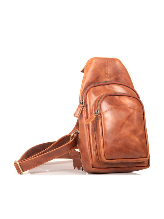 -women's Leather Women's Bag Crossbody Tabac Brown