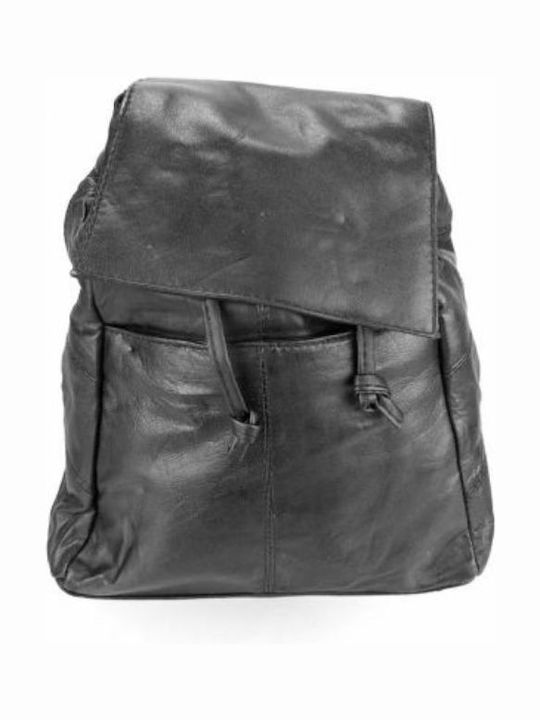 Kouros Leather Women's Bag Backpack Black