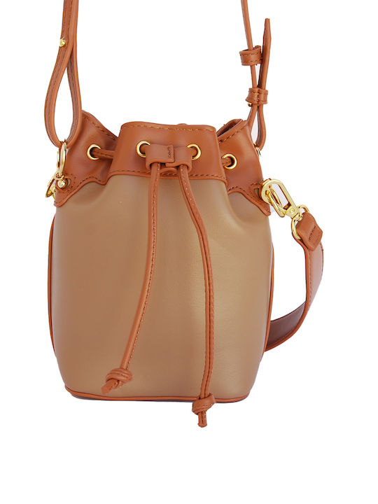 Vamore Din piele Pungă de damă Crossbody Bej