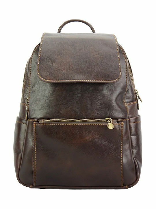 Firenze Leder Damen Tasche Rucksack Braun