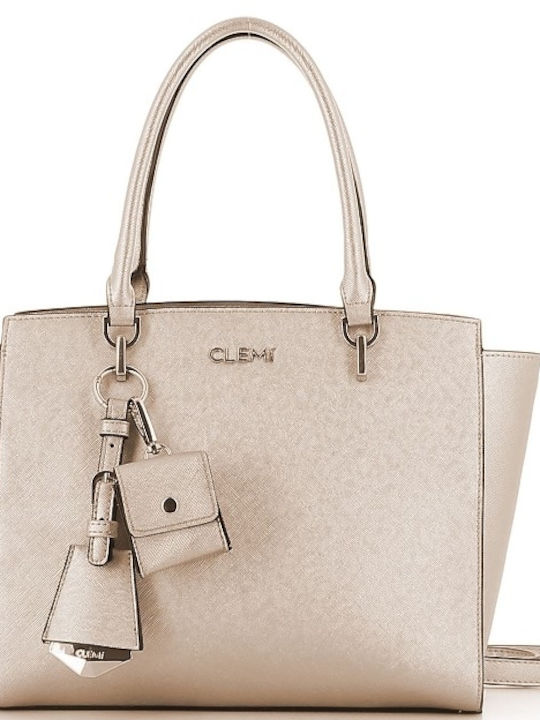 CLEMi Damen Tasche Schulter Gold