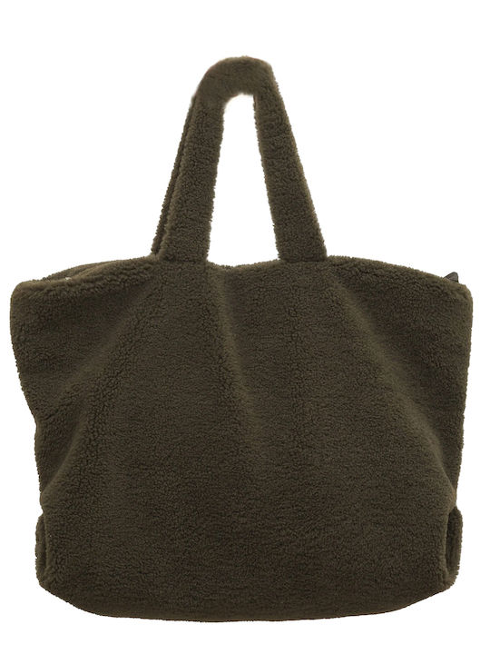 Jakke Damen Tasche Tote Hand Khaki