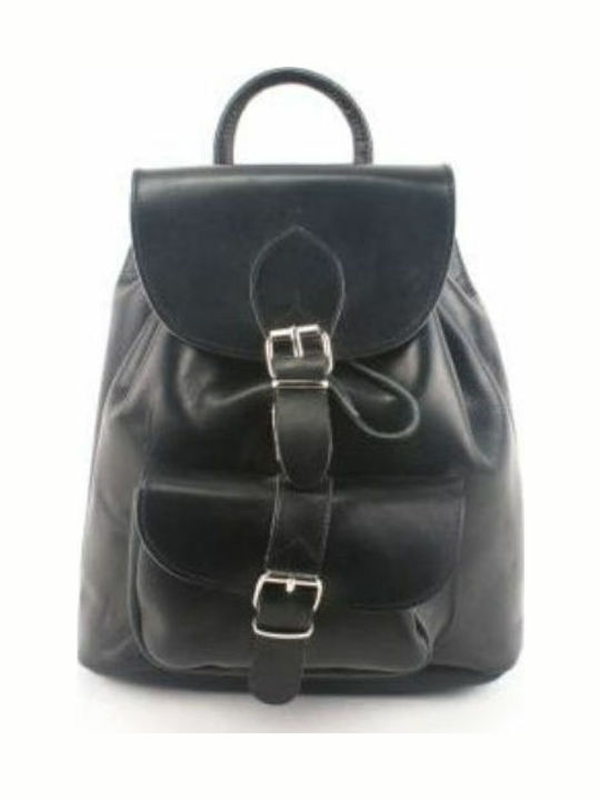 -leather Leather Women's Bag Backpack Black