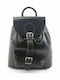 -leather Leather Women's Bag Backpack Black