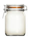Uniglass Set of 6pcs Jars General Use with Airtight Lid Glass Transparent 1000ml