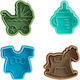Κουπάτ-σφραγίδα Pan Decor Μπιμπερό-αλογάκι-μπλουζάκι-καροτσάκι 4 Τεμ 61699