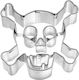 Birkmann Metall-Ausstechform Totenkopf Knochen 1 Stück 018.26.031