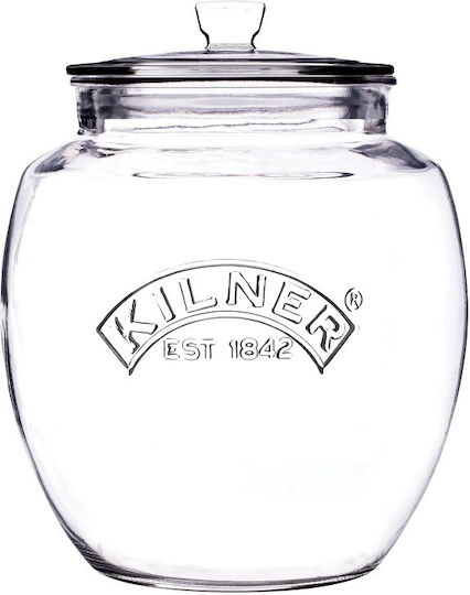 KIlner Βάζο Γενικής Χρήσης με Καπάκι Γυάλινο Διάφανο 2000ml