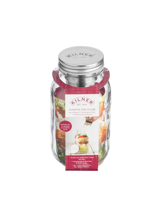 KIlner Βάζο Γενικής Χρήσης με Καπάκι Γυάλινο Διάφανο 1000ml