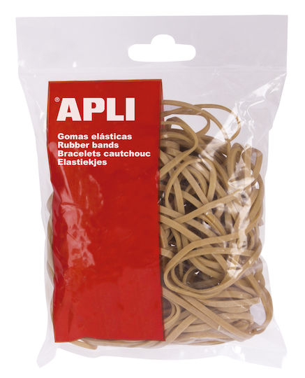 Apli Gummibänder Verpackung Breite mit Durchmesser 60mm Braun 100gr Apli Gummibänder Verpackung Breite mit Durchmesser 60mm Braun 100gr