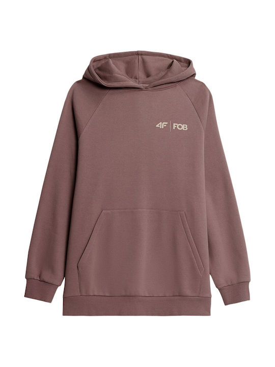 4F Women's Hooded Sweatshirt Brown