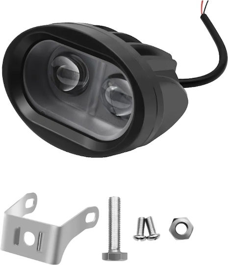 Autoline Στρογγυλός Προβολέας Αυτοκινήτου LED 20W με Λευκό Φωτισμό 1τμχ