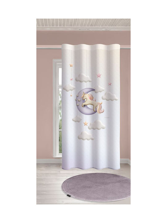 Guy Laroche Kids Rod Pocket Curtain Cloudy Lilac 1152030118007 145x270cm