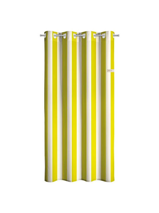 Saint Clair Kids Grommet Top Curtain Stripes Green 1752030115079 165x250cm