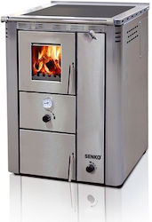 Senko C-30 Μεταλλική Ξυλόσομπα Καλοριφέρ Inox Mat