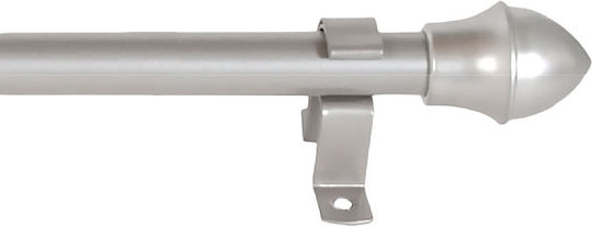 Import Hellas Extendable Metallic Curtain Pole Briz-Briz Single Ø12mm 55-85cm Matte Nickel