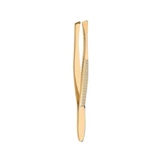 Donegal Augenbrauenpinzette mit Schräger Spitze Gold
