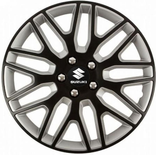 Versaco Σετ Τάσια Αυτοκινήτου Dakar Nc με Σήμα Suzuki 4τμχ 15" Μαύρο/Μαύρο
