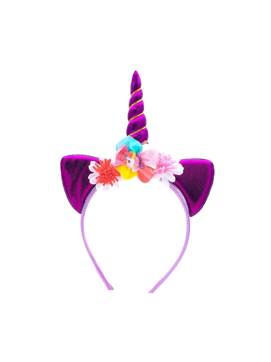Purple Kids Headband with Unicorn Hairacc-10656