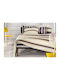 Guy Laroche Cotton Duvet Cover Set 225x245cm Extra Large with 2 Pillowcases Band Purple