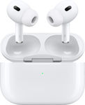 Apple AirPods Pro (2nd generation) with MagSafe Charging Case (USB‑C) In-ear Bluetooth Handsfree Ακουστικά με Αντοχή στον Ιδρώτα και Θήκη Φόρτισης Λευκά