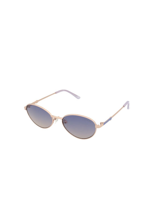 Guess Femei Ochelari de soare cu Rose Gold Din metal Rame și Violet Ochelari de soare Lentilă GU9217 28W