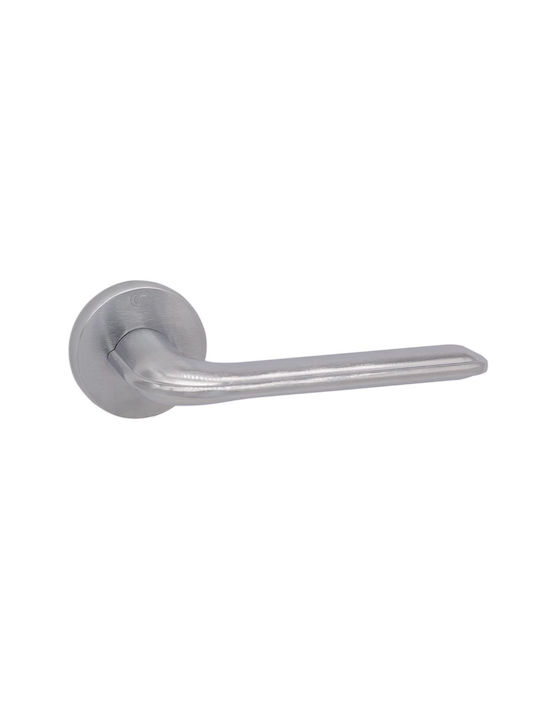 Convex Lever Front Door with Rosette Left 2415 2415RAYS24S24 Silver