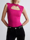 Liu Jo Women's Sleeveless Sweater Fuchsia
