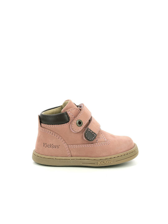 Kickers Kids Leather Boots Pink