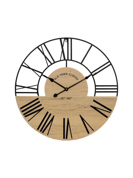 Atmosphera Wall Clock Metallic Black Ø70cm