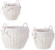 Bizzotto Decorative Basket Garden Wooden 38.5cmx38.5cmx30cm 3pcs 0415519