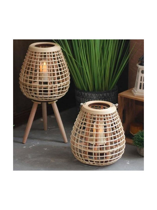 Lalos Φαναράκι Bamboo Επιδαπέδιο Καφέ 28x28x52εκ.