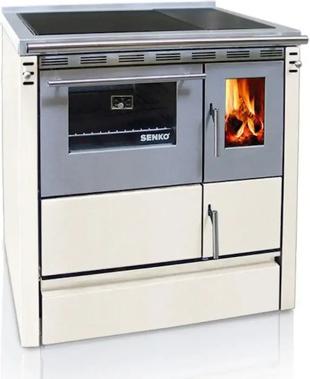 Senko SG-75 Metalic Soba pe lemne cu Cuptor 7.5kW Bordeaux