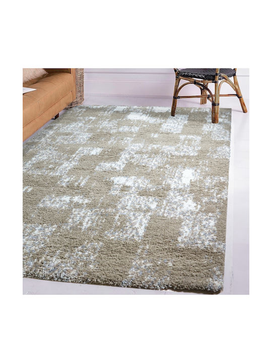 Saray Home Moroccan Thom Abstract Rug Rectangular Shaggy Beige