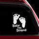 Frisky Σήμα Baby on Board με Αυτοκόλλητο Σήμα Λευκό