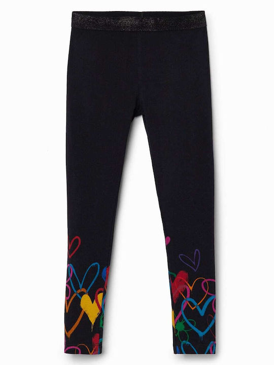 Desigual Leggings pentru Copii Lung Negru